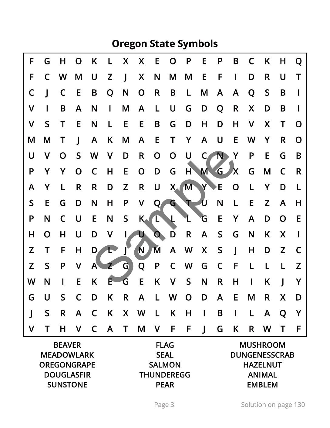 Oregon Word Search â 64 Large Print Puzzles (Digital Download) - Image 3