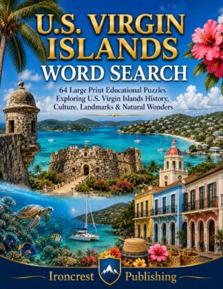 U.S. Virgin Islands Word Search – 64 Large Print Puzzles (Digital Download)