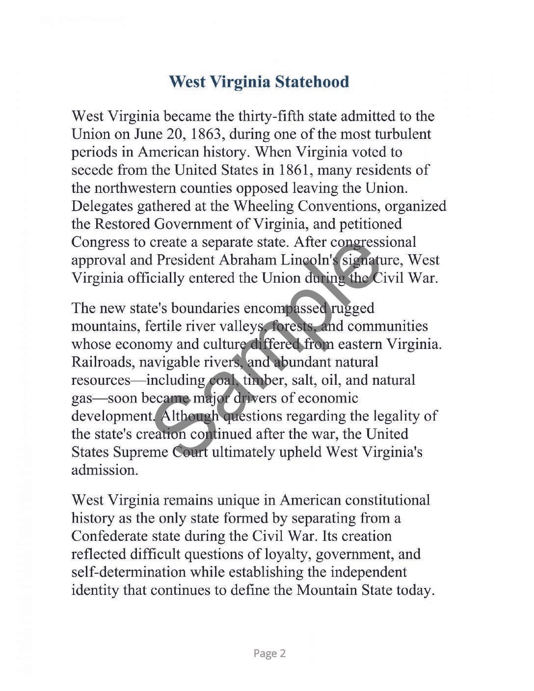 West Virginia Word Search â 64 Large Print Puzzles (Digital Download) - Image 2
