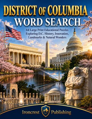 District of Columbia Word Search – 64 Large Print Educational Puzzles (Paperback