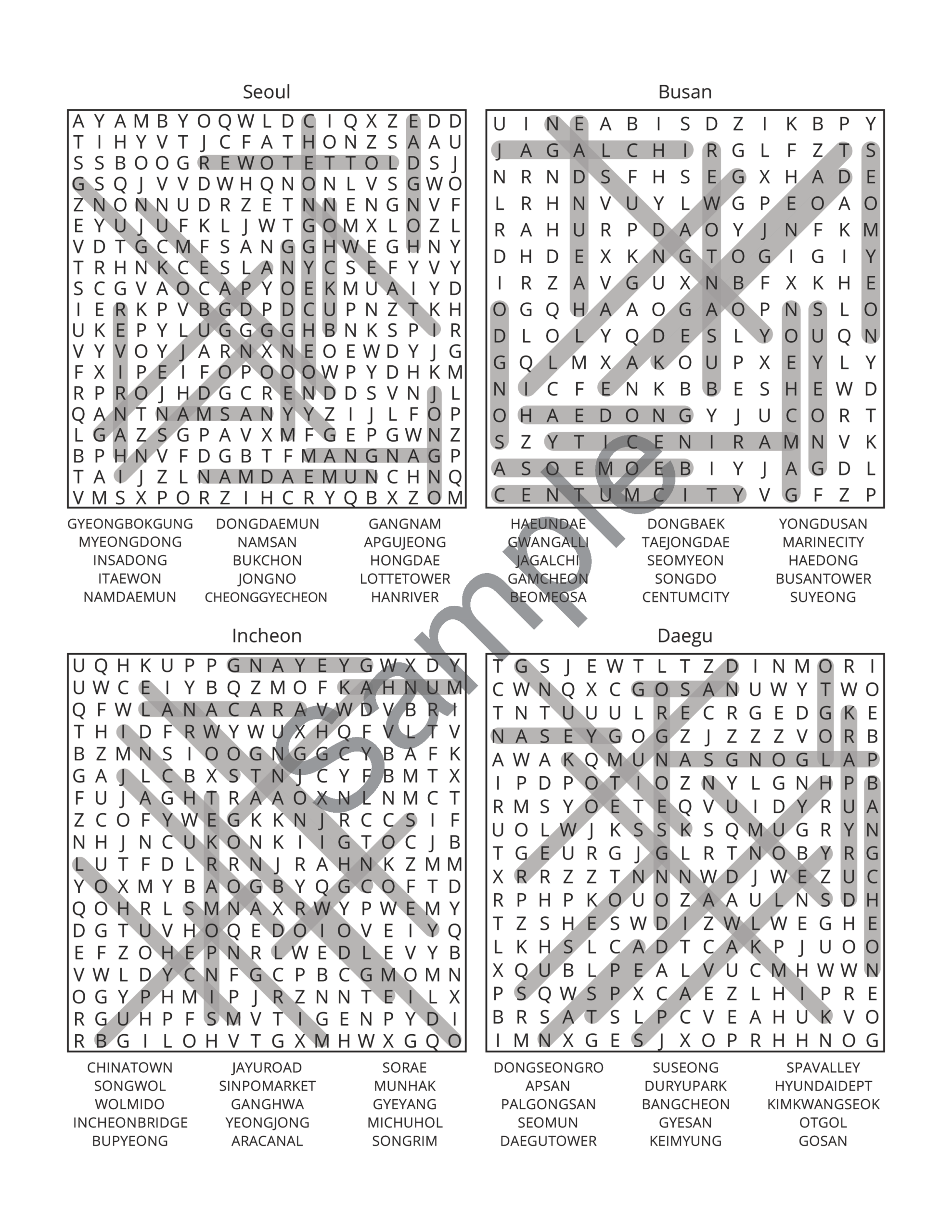 Korea Word Search - Image 3